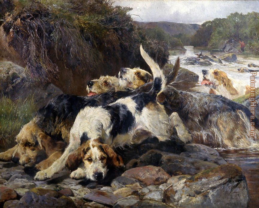 The Otterhounds by John Sargent Noble painting - Unknown Artist The Otterhounds by John Sargent Noble art painting